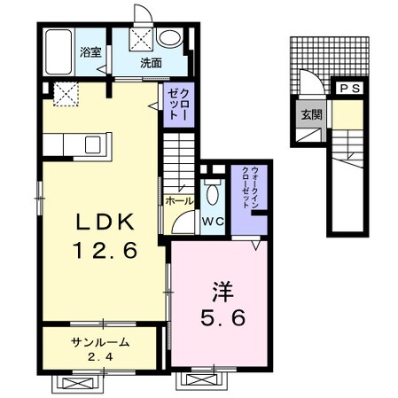 紀伊駅 徒歩47分 2階の物件間取画像